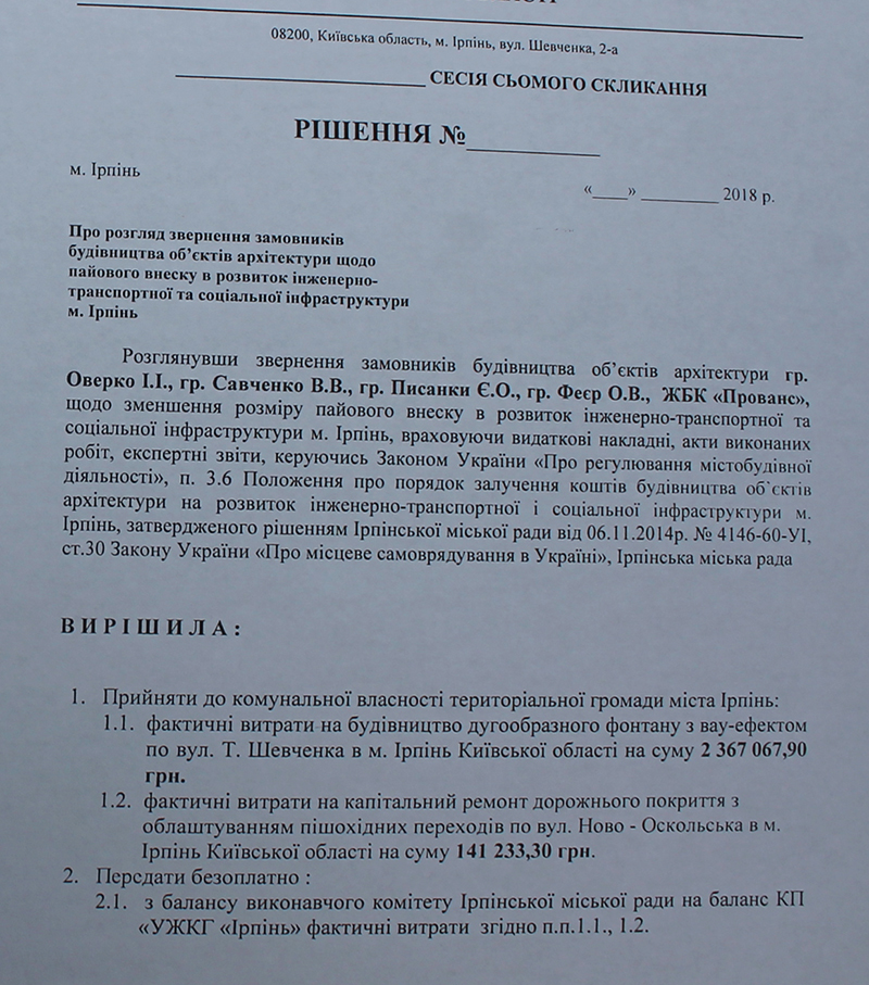 День Ірпеня святкуватимемо 6 жовтня на відкриття парку «Перемоги»