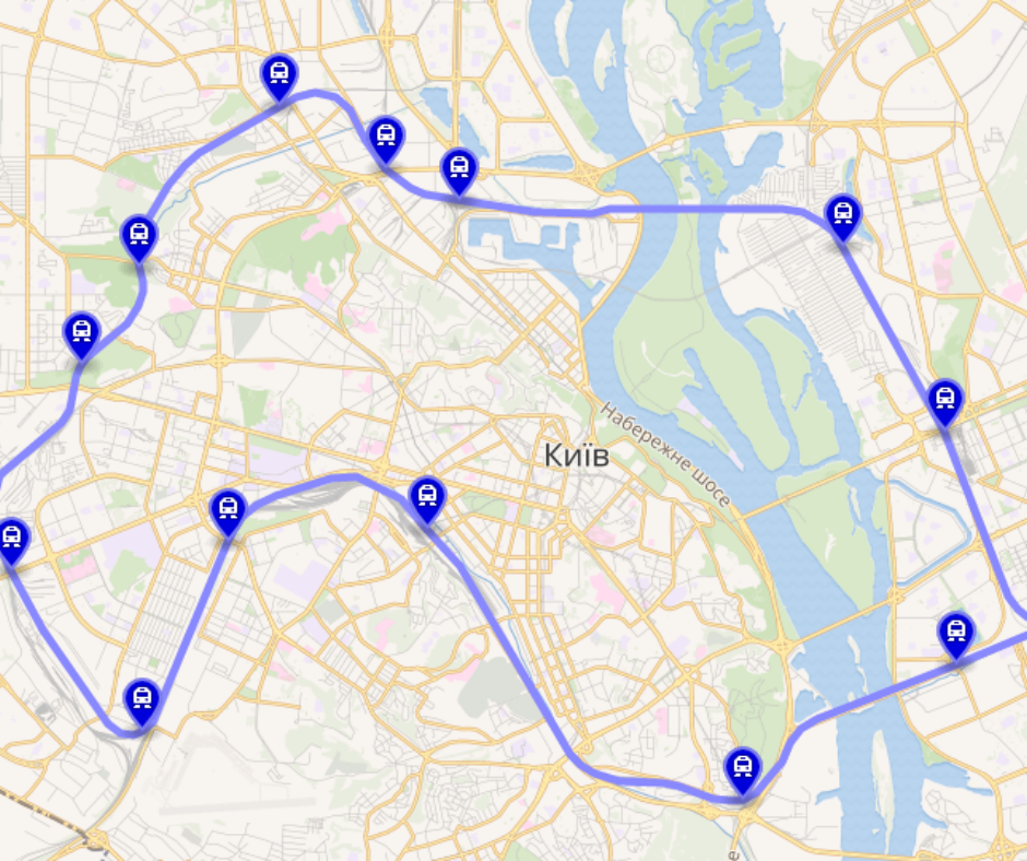 Київська міська електричка з’єднає Вишгород, Бровари, Бориспіль, Українку, Васильків та Ірпінь