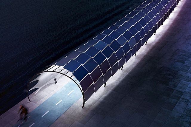 Велосипедно-пішохідний тунель накритий сонячними панелями (+ фото) 