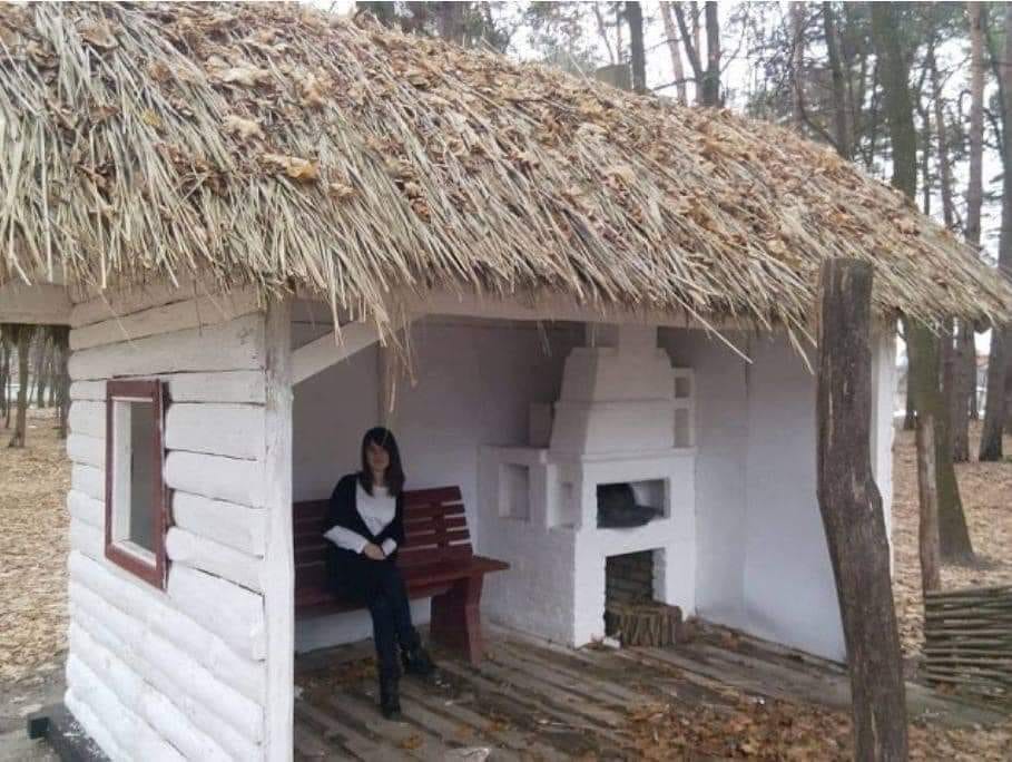 Автентична автобусна зупинка з піччю під стріхою (ФОТО)