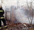 Пожежа напівзруйнованого будинку в Ірпені