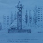 Ескіз пам’ятника Авіаконструктору Антонову в Ірпені