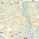 Карта розташування блок-постів на в’їздах/виїздах до Києва
