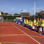 Можна грати у футбол, волейбол і баскетбол: універсальний спортивний майданчик відкрито в Гостомелі (+ фото)